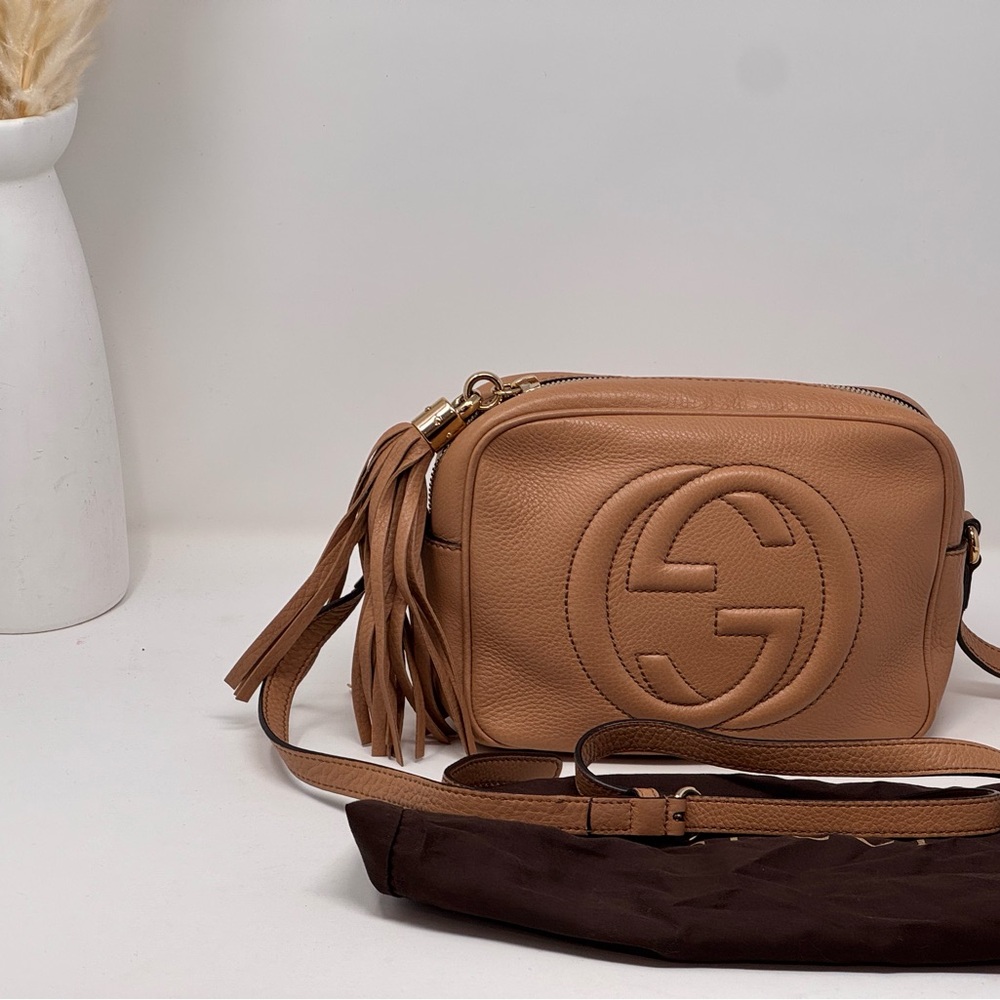 💯Authentic GUCCI Tan SOHO Crossbody